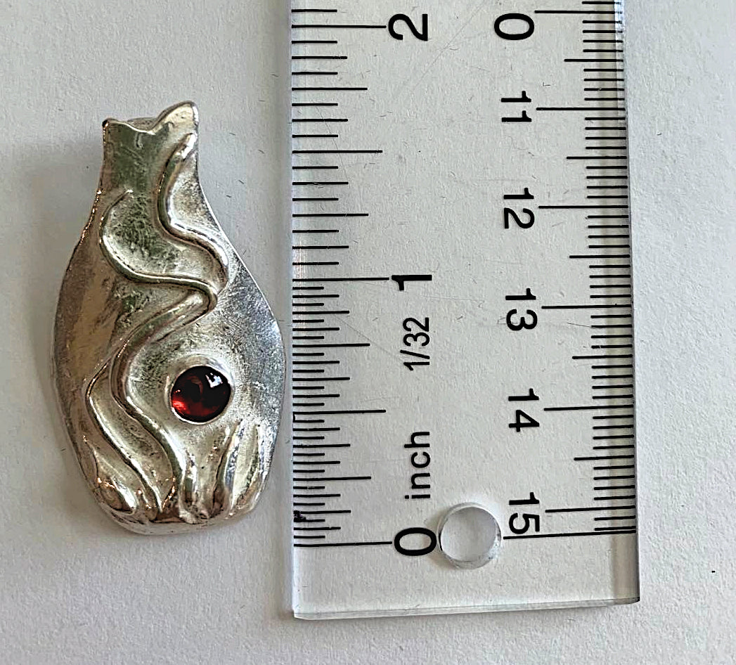Pure Silver and Genuine Garnet