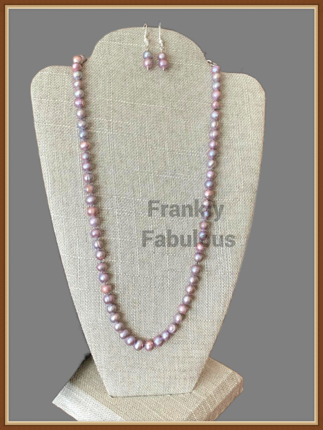 Pearl Necklace and Earrings