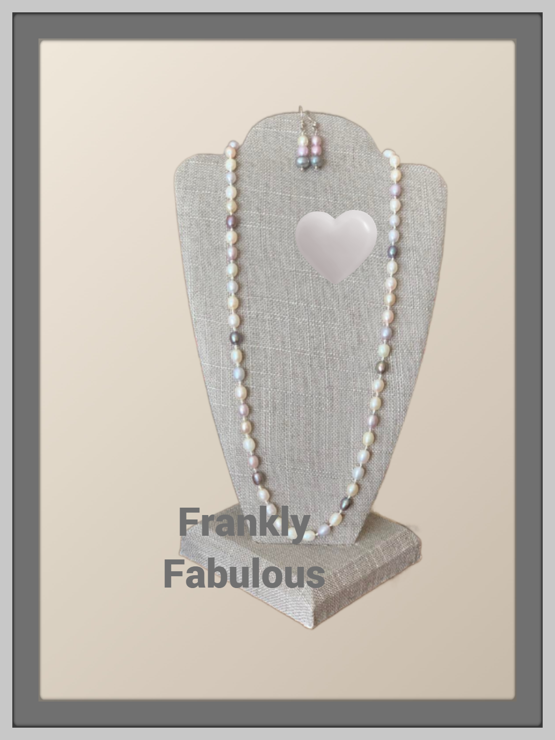 Pearl Necklace and Earrings