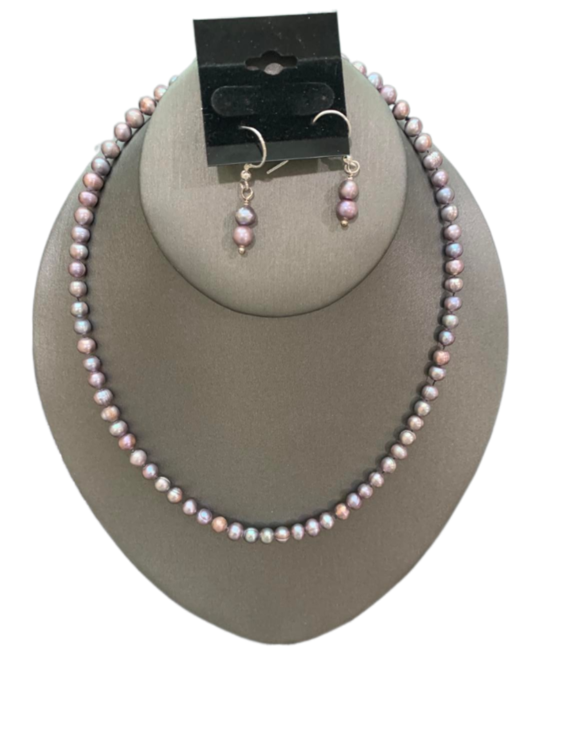 Pearl Necklace and Earrings