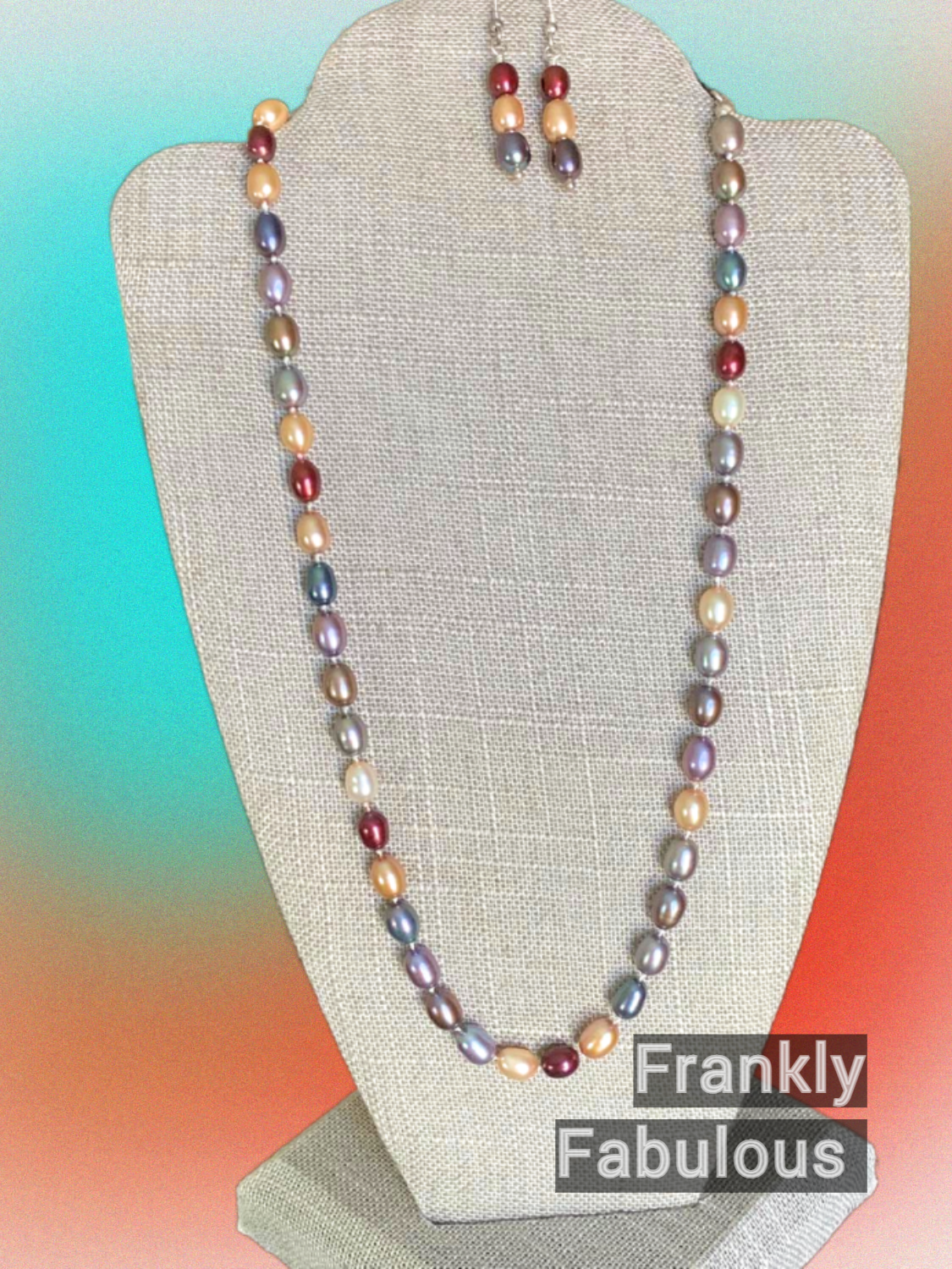 Pearl Necklace and Earrings