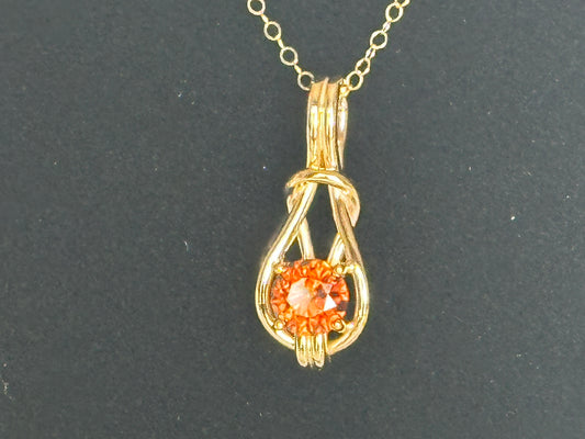 A beautiful Reddish orange Zircon pendant