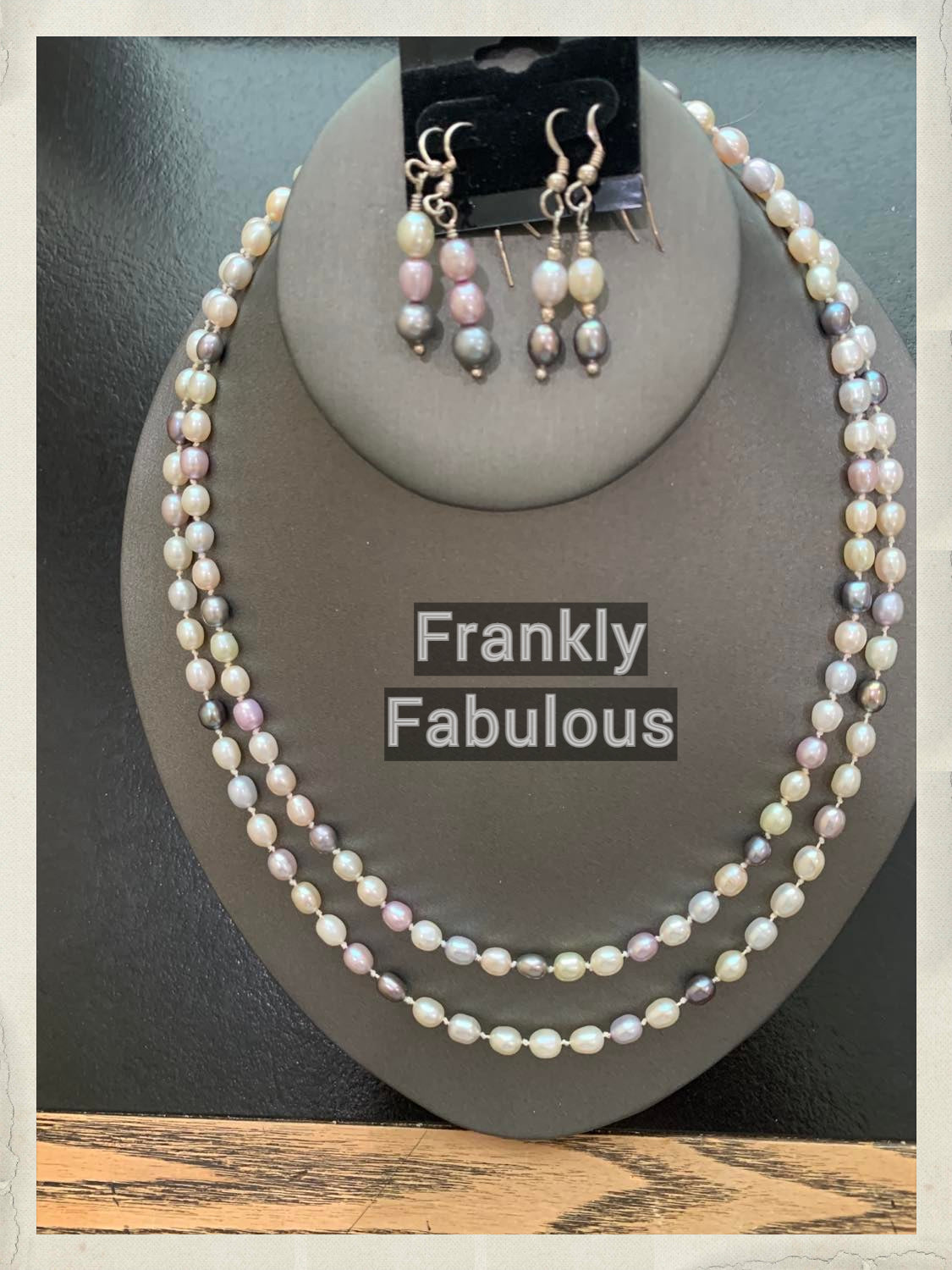 Pearl Necklace and Earrings